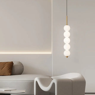 ZOWALA - Modern Sleek Multi Globe Glass Bedroom Pendant Light Image - 5