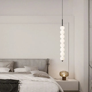 ZOWALA - Modern Sleek Multi Globe Glass Bedroom Pendant Light Image - 6