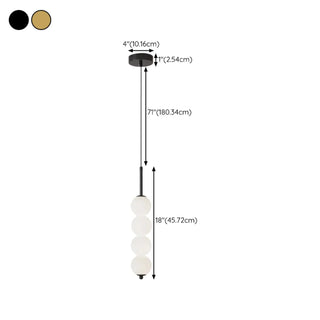 ZOWALA - Modern Sleek Multi Globe Glass Bedroom Pendant Light Image - 22
