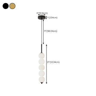 ZOWALA - Modern Sleek Multi Globe Glass Bedroom Pendant Light Image - 23