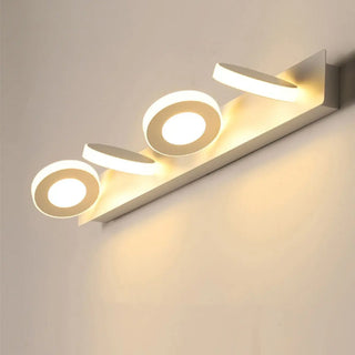 ZOWALA - Rotatable White Circular LED Bathroom Vanity Light Image - 11