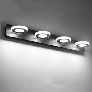 ZOWALA - Rotatable White Circular LED Bathroom Vanity Light Image - 12