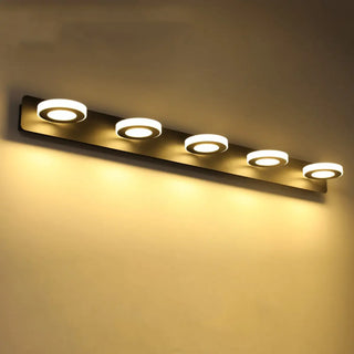 ZOWALA - Rotatable White Circular LED Bathroom Vanity Light Image - 14