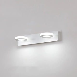 ZOWALA - Rotatable White Circular LED Bathroom Vanity Light Image - 17