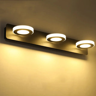 ZOWALA - Rotatable White Circular LED Bathroom Vanity Light Image - 2