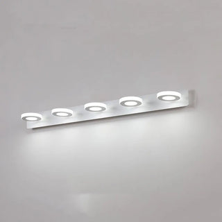 ZOWALA - Rotatable White Circular LED Bathroom Vanity Light Image - 24