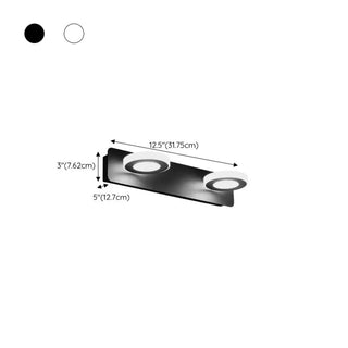 ZOWALA - Rotatable White Circular LED Bathroom Vanity Light #size