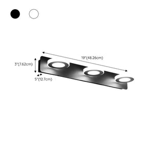 ZOWALA - Rotatable White Circular LED Bathroom Vanity Light Image - 27
