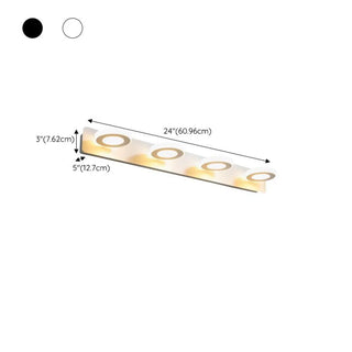 ZOWALA - Rotatable White Circular LED Bathroom Vanity Light Image - 28