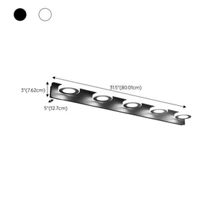 ZOWALA - Rotatable White Circular LED Bathroom Vanity Light Image - 29