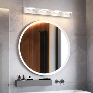 ZOWALA - Rotatable White Circular LED Bathroom Vanity Light Image - 6