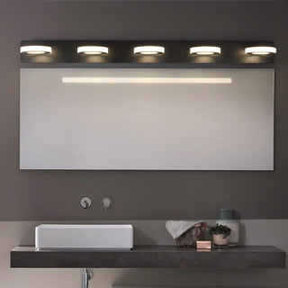 ZOWALA - Rotatable White Circular LED Bathroom Vanity Light Image - 7