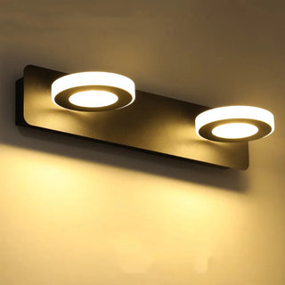 ZOWALA - Rotatable White Circular LED Bathroom Vanity Light Image - 8