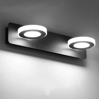 ZOWALA - Rotatable White Circular LED Bathroom Vanity Light Image - 9