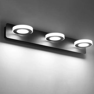 ZOWALA - Rotatable White Circular LED Bathroom Vanity Light Image - 10