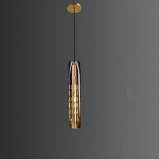 ZOWALA - Modern Balck Cylinder Crystal Dining Room Pendant Light Image - 16