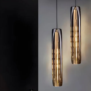 ZOWALA - Modern Balck Cylinder Crystal Dining Room Pendant Light Image - 21