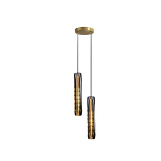ZOWALA - Modern Balck Cylinder Crystal Dining Room Pendant Light Image - 24