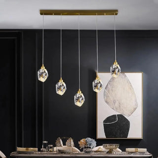 ZOWALA - Modern Bedroom Teardrop Glass Crystal Pendant Light  Image - 1