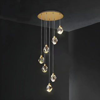 ZOWALA - Modern Bedroom Teardrop Glass Crystal Pendant Light  Image - 16
