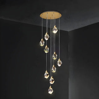ZOWALA - Modern Bedroom Teardrop Glass Crystal Pendant Light  Image - 17
