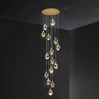 ZOWALA - Modern Bedroom Teardrop Glass Crystal Pendant Light  Image - 18