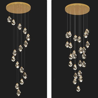 ZOWALA - Modern Bedroom Teardrop Glass Crystal Pendant Light  Image - 19