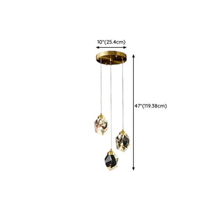 ZOWALA - Modern Bedroom Teardrop Glass Crystal Pendant Light  Image - 25