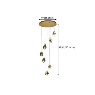 ZOWALA - Modern Bedroom Teardrop Glass Crystal Pendant Light  Image - 27