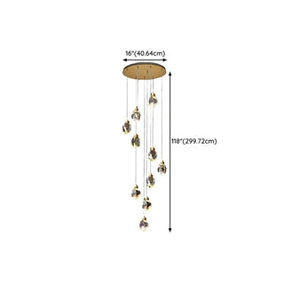 ZOWALA - Modern Bedroom Teardrop Glass Crystal Pendant Light  Image - 28