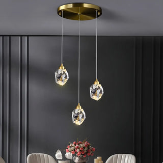 ZOWALA - Modern Bedroom Teardrop Glass Crystal Pendant Light  Image - 3