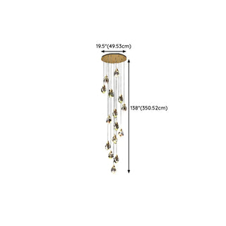 ZOWALA - Modern Bedroom Teardrop Glass Crystal Pendant Light  Image - 30
