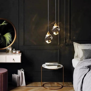 ZOWALA - Modern Bedroom Teardrop Glass Crystal Pendant Light  Image - 5