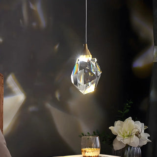 ZOWALA - Modern Bedroom Teardrop Glass Crystal Pendant Light  Image - 6