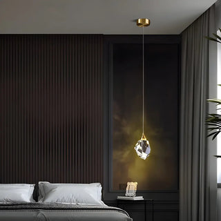 ZOWALA - Modern Bedroom Teardrop Glass Crystal Pendant Light  Image - 7