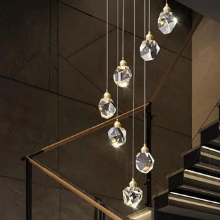 ZOWALA - Modern Bedroom Teardrop Glass Crystal Pendant Light  Image - 8