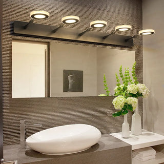 ZOWALA - Modern Black 5 Light Bathroom Vanity Fixture Image - 1
