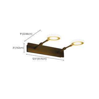 ZOWALA - Modern Black 5 Light Bathroom Vanity Fixture #size