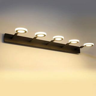 ZOWALA - Modern Black 5 Light Bathroom Vanity Fixture Image - 7