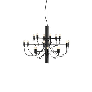 ZOWALA - Modern 5 Tiers Black Metal Starburst Chandelier Image - 15
