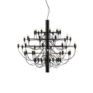ZOWALA - Modern 5 Tiers Black Metal Starburst Chandelier Image - 17