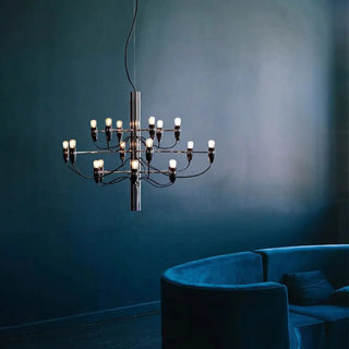 ZOWALA - Modern 5 Tiers Black Metal Starburst Chandelier Image - 4