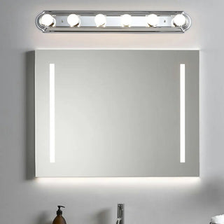 6-Light Modern Globe Chrome Wall Vanity Light Fixture Zawala Image - 1