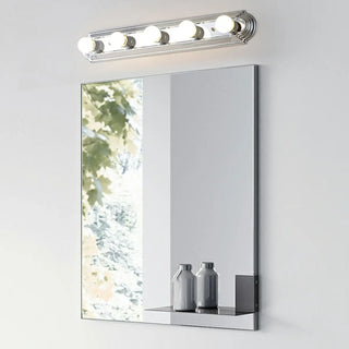 6-Light Modern Globe Chrome Wall Vanity Light Fixture Zawala Image - 2