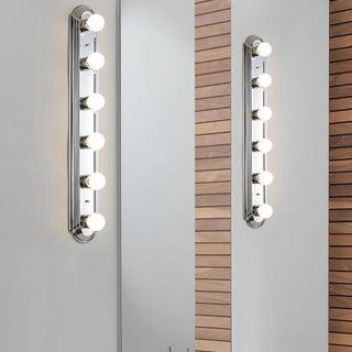 6-Light Modern Globe Chrome Wall Vanity Light Fixture Zawala Image - 5