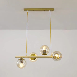 ZOWALA - Modern 8-Light Amber Globe Glass Island Light Image - 8