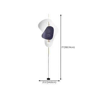 Abstract Blue Irregular Modern Metal LED Floor Lamp Zawala #size