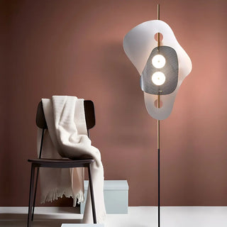 Abstract Blue Irregular Modern Metal LED Floor Lamp Zawala Image - 2
