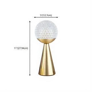 Minimalist Globe Shade Cone Base Geometric Table Lamp Zawala #size