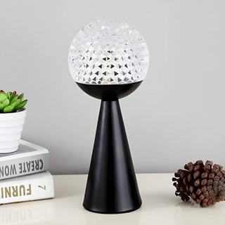 Minimalist Globe Shade Cone Base Geometric Table Lamp Zawala Image - 6